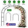 2Pack 7.87Ft H x 4.59Ft W Adjustable Metal Garden Arches DIY Outdoor Trellis for Climbing Plants Wedding Arch Decoration Iron Arbor for Backyard Garde