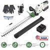 20in Cordless Hedge Trimmer 21V Handheld Bush Trimmer Electric Grass Shrub Trimmer with Dual-Action Blades 0.6in Cutting Diameter Safety Lock Adjustab