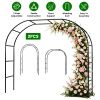 2Pack 7.87Ft H x 4.59Ft W Adjustable Metal Garden Arches DIY Outdoor Trellis for Climbing Plants Wedding Arch Decoration Iron Arbor for Backyard Garde