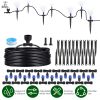 75FT Mist Drip Irrigation System with Adjustable Misting Nozzle Quick Connect Automatic Garden Watering System for Garden Lawn Patio Flower Bed