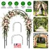 2Pack 7.87Ft H x 4.59Ft W Adjustable Metal Garden Arches DIY Outdoor Trellis for Climbing Plants Wedding Arch Decoration Iron Arbor for Backyard Garde