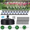 75FT Mist Drip Irrigation System with Adjustable Misting Nozzle Quick Connect Automatic Garden Watering System for Garden Lawn Patio Flower Bed