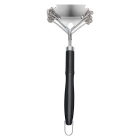Grill Brush and Scraper, BBQ Brush for Outdoor Grills, Stainless Steel Woven Wire, Bristle Free Barbecue Brushes for Porcelain, Charcoal