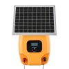 Solar Fence Charger, 1J 10kV Solar Powered Fence Charger, 1.86 Miles Range, Electric Fence Energizer Kit, Keep Out Predators, 3 Days Runtime