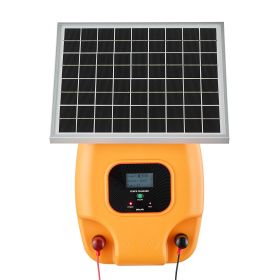 Solar Fence Charger, 1J 10kV Solar Powered Fence Charger, 1.86 Miles Range, Electric Fence Energizer Kit, Keep Out Predators, 3 Days Runtime