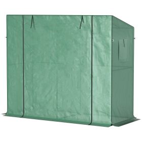 Walk-in Portable Greenhouse Small Greenhouse for Outdoors with UV-resistant PE Cover, 6.6' x 2.5' x 5.6' Green