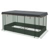 Raised Garden Bed with Protective Cage and Shade Gray for Flowers and Vegetables