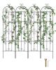 Garden Trellis for Climbing Plants, 87 x 20 in, 4 Packs Rustproof Metal Garden Flower Trellis, Outdoor Climbing Rose Trellis Cucumbers Support