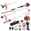 33CC 6-in-1 Multi-Functional Trimming Tools, Gas Hedge Trimmer, Weed Eater, String Trimmer, Brush Cutter, Edger