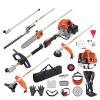 52CC 6-in-1 Multi-Functional Trimming Tools, Gas Hedge Trimmer, Weed Eater, String Trimmer, Brush Cutter, Edger