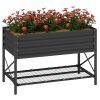 40" x 20" x 10" Galvanized Steel Raised Garden Bed, Steel Raised Garden with Bed Liner, 440lbs, Gray