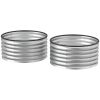 Set of 2 Raised Garden Bed, Metal Planter Box with Safety Edging, Easy-to-assemble Stock Tank 3'x3'x1.4' Silver