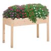 48'' Raised Garden Bed Wooden Elevated Planter Box DIY Paint with Holes for Vegetables Herb Flowers