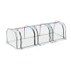 Portable Tunneled Greenhouse 11.5'x3'x2.5' with PVC Cover & Zippered Doors Water UV Protection Clear