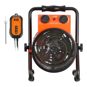 Greenhouse Heater, 1500W Electric Space Heater with Thermostat, Heating Tube Element, 25Â° Adjustable Angle, IPX4 & Overheat Protection