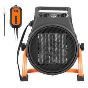 Greenhouse Heater, 1500W Electric PTC Space Heater with Thermostat, Fan, Low & High Heat Modes, 15Â° Adjustable Angle, Overheat Protection