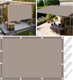 Sun Shade Cloth with Grommets 4x4 FT Waterproof Pergola Shade Cover Sunscreen Awning Canopy Outdoor Sun Shade Sail 95% UV Block for Patio Garden