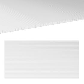 Polycarbonate Greenhouse Panels UV Protected Twin-Wall Polycarbonate Sheet 47.2" x 23.6" 10 Pack Clear