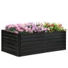 Galvanized Raised Garden Bed, Steel Outdoor Planters with Reinforced Rods, 71" x 36" x 23", Black