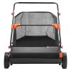 Push Lawn Sweeper, 30 in Leaf & Grass Collector with 12 cu. ft. Hopper Bag, Adjustable Brush Height & Spinning Brushes