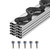Greenhouse Spring Wire and Lock Channel, 20 Packs 6.56 ft PVC-Coated Wiggle Wire & Aluminum Alloy Channel Bundle Kit with Included Screws