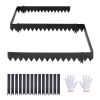 Galvanized Steel Landscape Edging, 12-Pack 40 x 6 Inch Metal Edging for Landscaping with 14 Mounting Clips