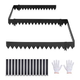 Galvanized Steel Landscape Edging, 12-Pack 40 x 6 Inch Metal Edging for Landscaping with 14 Mounting Clips