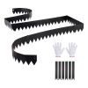 Galvanized Steel Landscape Edging, 6-Pack 40 x 6 Inch Metal Edging for Landscaping with 6 Mounting Clips