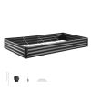 Metal Raised Garden Bed, 8 x 4 x 1 ft Outdoor Galvalume Planter Garden Box, Open Bottom Design, Large Planter Raised Bed for Growing Vegetables