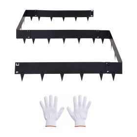 Galvanized Steel Landscape Edging, 6-Pack 40 x 8.15 Inch Metal Edging for Landscaping with Gloves, Easy-to-Install