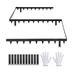 Galvanized Steel Landscape Edging, 10-Pack 40 x 4.5 Inch Metal Edging for Landscaping with 11 Mounting Clips