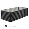 Metal Raised Garden Bed, 6 x 3 x 2 ft Outdoor Galvanized Planter Garden Box, Open Bottom Design, Large Planter Raised Bed for Growing Vegetables