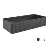 Metal Raised Garden Bed, 6.7 x 3 x 1.5 ft Outdoor Galvalume Planter Garden Box, Open Bottom Design, Large Planter Raised Bed for Growing Vegetables