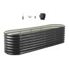 Metal Raised Garden Bed, 8 x 2 x 2 ft Oval Outdoor Galvanized Planter Garden Box, Open Bottom Design, Large Planter Raised Bed for Growing Vegetables