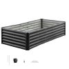 Metal Raised Garden Bed, 6 x 3 x 1.4 ft Outdoor Galvanized Planter Garden Box, Open Bottom Design, Large Planter Raised Bed for Growing Vegetables