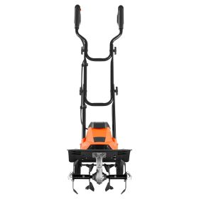 Corded Electric Tiller, 14 Inch Tilling Width Garden Rototiller, 10-Amp Motor Heavy-Duty Tilling Machine