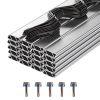 Greenhouse Spring Wire and Lock Channel, 40 Packs 6.56 ft PVC-Coated Wiggle Wire & Aluminum Alloy Channel Bundle Kit with Included Screws