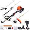Gas Hedge Trimmer, 2 Cycle Gas Power Handheld Hedge Trimmer, 4-in-1 26cc Weed Eater with Protective Gear Set, Includes Hedge and String Trimmer, Edger