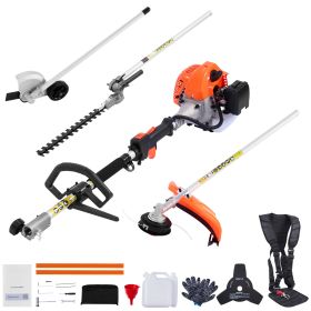 Gas Hedge Trimmer, 2 Cycle Gas Power Handheld Hedge Trimmer, 4-in-1 26cc Weed Eater with Protective Gear Set, Includes Hedge and String Trimmer, Edger