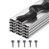 Greenhouse Spring Wire and Lock Channel, 30 Packs 6.56 ft PVC-Coated Wiggle Wire & Aluminum Alloy Channel Bundle Kit with Included Screws