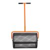 Compost Spreader, 24.4-25.6" Height Adjustable Handle, 24" Wide, Lawn and Garden Peat Moss Roller with Side Latches