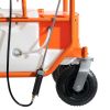 Battery Powered Lawn Sprayer on Wheel, 0-90 PSI Adjustable Pressure, 15 Gallon Tank, Cart Sprayer with 8 Nozzles and 2 Wands, 12V 12Ah Battery