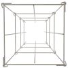 Tomato Cages, 11.8" x 11.8" x 46.1", 5 Packs Square Plant Support Cages, Silver PVC-Coated Steel Tomato Towers for Climbing Vegetables, Plants