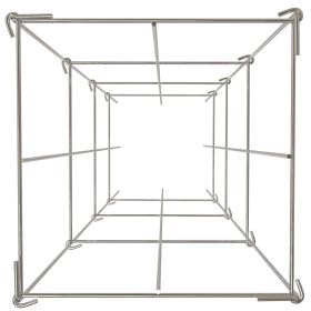 Tomato Cages, 11.8" x 11.8" x 46.1", 5 Packs Square Plant Support Cages, Silver PVC-Coated Steel Tomato Towers for Climbing Vegetables, Plants