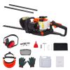 23.2-inch 26CC 2 Cycle Gas Hedge Trimmer, Gas Powered Handheld Hedge Trimmer with Dual Sided Dual Action Blade, 180Â° Adjustable Trimmer Head