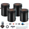 DWC Hydroponics Grow System, Hydroponic Growing System with Top Drip Kit, Deep Water Culture 5-Gallon 4 Buckets, with Air Pump