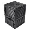 Garden Compost Bin 80 Gal, BPA Free Composter, Large Capacity Outdoor Composting Bin with Top Lid and Bottom Door, Easy Assembling, Lightweight