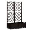 Wicker Trellis Planter, Outdoor Raised Garden Bed with Drainage Holes
