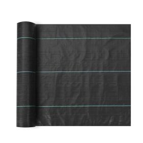 Weed Barrier Landscape Fabric, 6.5*330FT Heavy Duty Garden Weed Fabric, Woven PP Weed Control Fabric, Driveway Fabric