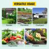 15 x 6.5 x 7 ft Walk-in Tunnel Greenhouse, Portable Plant Hot House with Galvanized Steel Hoops, 1 Top Beam, Diagonal Poles
